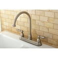 thumbnail image 2 of Kingston KB3748AL Restoration Two-Handle 3-Hole 8" Centerset Kitchen Faucet in Brushed Nickel, 2 of 5