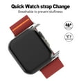 thumbnail image 2 of Stretchy Band Compatible with Apple Watch Band 38/40/41/42mm(S11 S10) Men Women, Soft Nylon Elastic Braided Strap for iWatch SE 3/2/1 & Series 11/10/9/8/7/6/5/4/3/2/1, Orange, 2 of 10