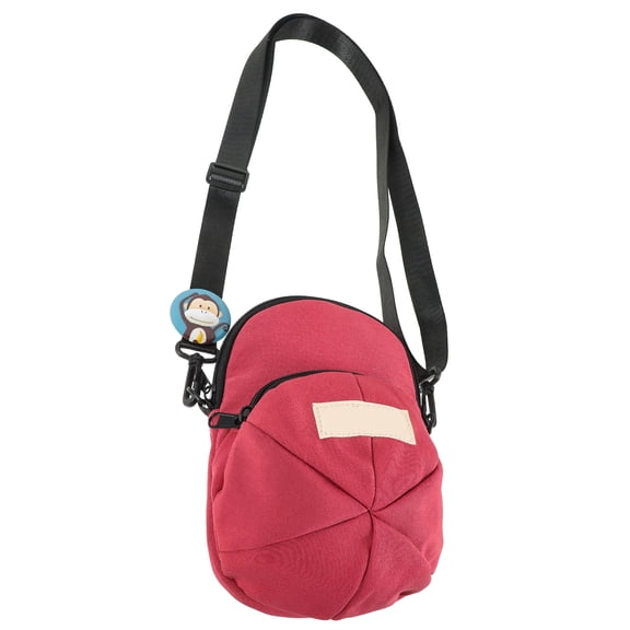 HONMEET 1Set Crossbody Purse for Women in Rose Red Hat Shaped Style with Adjustable Strap