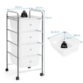 thumbnail image 3 of Costway Carrito de Almacenamiento Móvil con 4 Cajones Ruedas Carro Auxiliar Organizador para Baño Hogar Oficina 37 x 32 x 76 cm, 3 of 9