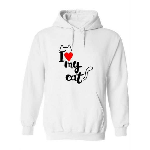 I Love My Cat. Hoodie Women -Image by Shutterstock, Female Small