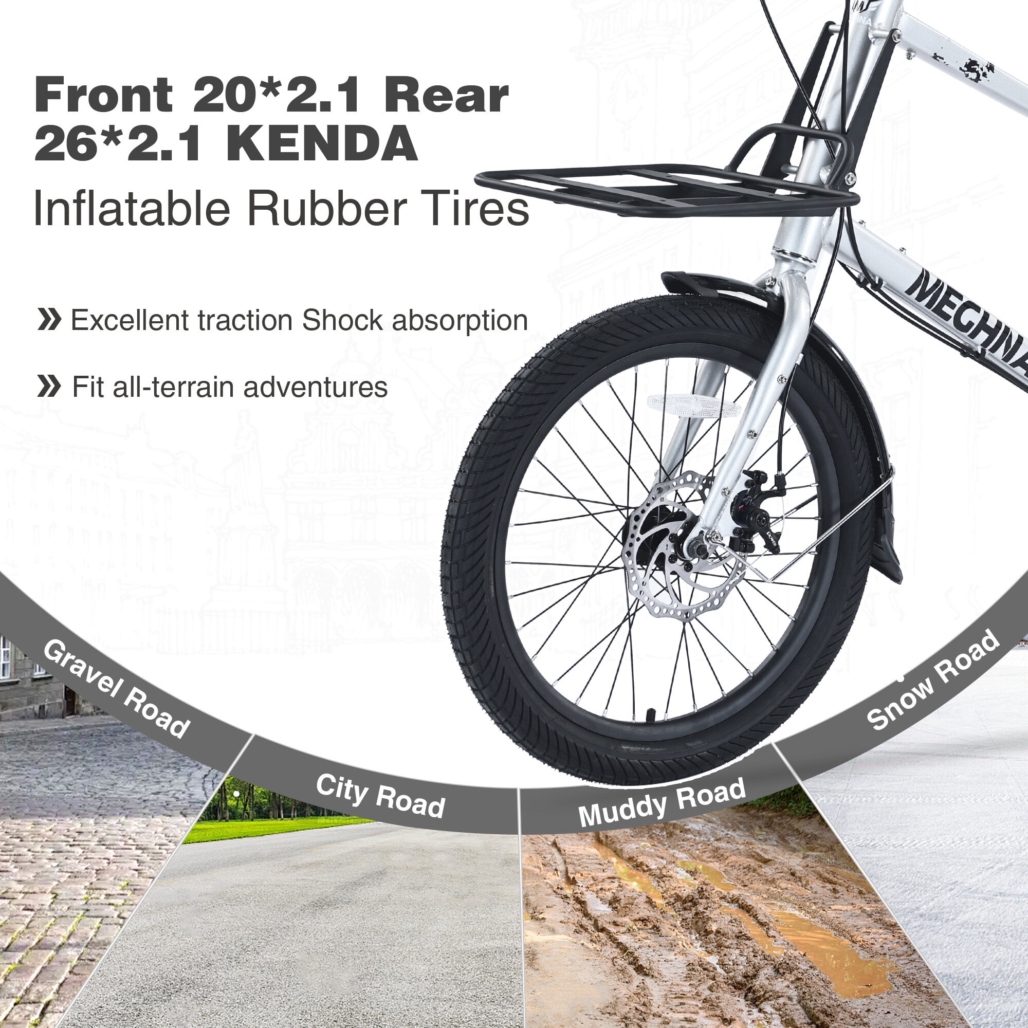 Mountain Bikes 7 Speed, Aluminum Alloy Frame, Multiple Colors 26 Inch Bike,Cargo Bike for Women and Men,Hybrid Bikes