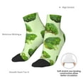 thumbnail image 6 of Rateoe Broccoli 3 Pattern Quarter Crew Socks,Toe Seamed Ankle Socks,Cotton Cushioned Breathable Athletic Crew Sports Socks, 6 of 7