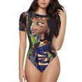 thumbnail image 1 of Rocae Monster High pour une Pièce Col Rond Manches Courtes Justaucorps pour Femmes Décontracté Basique Justaucorps Combinaison Quotidienne T-Shirts-Moyen, 1 of 7