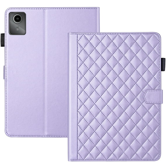Allytechgroup for Lenovo Tab M11 (TB-330FU/330XU) 11" Case 2024 Release with Pencil Holder and Card Pockets, Luxury PU Leather Multi-Angle Viewing Kickstand Magnetic Clasp Folio Cover, Purple