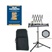 Band Directors Choice Educational Bell Kit Pack Film Favorites Deluxe w/Carry Bag, Drum Practice Pad & Sticks & Film Favorites Band Folios Book