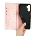 thumbnail image 5 of Designed for Samsung Galaxy S25 Plus Case, Wrist Strap Flip Kickstand PU Leather Wallet Case Cash Card Slots Holder, Protective Shockproof Pattern Women Cover for Samsung Galaxy S25 Plus, Rosegold, 5 of 7