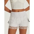 thumbnail image 5 of Caoirhny Women's Lace Bloomer Shorts Bow Decor Elastic Waist Slim Short Pants Streetwear Lolita Bottom Shorts, 5 of 9