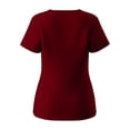 thumbnail image 6 of VBVC Women's V-Neck Brethable Scrub Set,Soft Nursing Workwear for Women,Ladies Stretch Uniform with Multi Pockets,Wine,S-2XL, 6 of 9