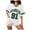 Dark Green, variant on Women's Jersey Shirts Oversized V Neck Short Sleeve Number Graphic Print Tee Casual Summer Y2K Streetwear Loose Top Yellow for Size S