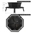 thumbnail image 6 of LXKJ 35 Inch Octagonal Outdoor, for Outside Wood Burning, Firepit, Firepits for Outside, Camping, Backyard, Patio, Garden, Porch, Black, 6 of 8