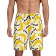 thumbnail image 1 of Balery Banana Fruit Pantalones cortos de pijama de punto de algodón para hombre con cinturilla y bolsillos-Medium, 1 of 6