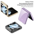 thumbnail image 4 of for Samsung Galaxy Z Flip 5 Case, Z Flip 5 Case with Screen Protector Luxury Transparent Plating PC Cover, Full Protection Crystal Clear Case for Samsung Galaxy Z Flip 5, Blue, 4 of 7