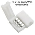 thumbnail image 3 of Unique Bargains 10 Pcs Connecteur de Bande Lumineuse LED RGB PBC 4 Broches 10mm pour Bande LED 5050, 3 of 4