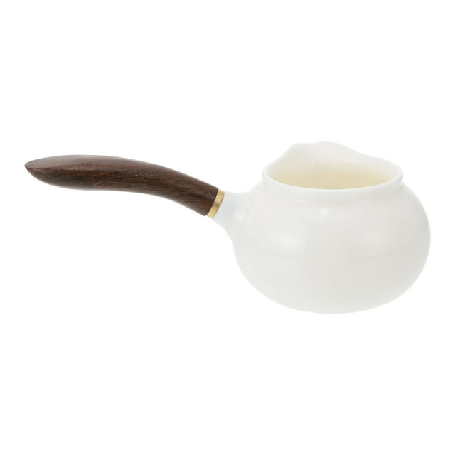 Tetera de cerámica con asa lateral, elegante y práctica para el hogar.