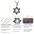 thumbnail image 3 of 555Jewelry 2 Tone Stainless Steel Star of David Unisex Pendant Necklace, Silver & Black, 3 of 8