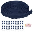 thumbnail image 1 of Uxcell #5 10 Yards Bulk Nylon Coil Zipper by the Yards with 20 Pcs Zipper Sliders and Ruler for Sewing Dark Blue, 1 of 6