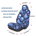 thumbnail image 3 of Wukai Skull blue crystal flower Full Set Car Seat Covers with Soft Padding Universal Auto Front Seats Protector and Cushion Mat, 3 of 5