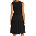 thumbnail image 5 of UVN Summer Tank Dresses for Women Crew Neck Flowy Midi Ladies Beach Dresses Casual Sleeveless Sundresses with Pockets, 5 of 9