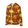 thumbnail image 2 of Easygdp Dinosaurs and Leaves Lightweight Long Sleeve Sun Shirt Sports long-Sleeved Sun Protective Clothing, Quick Drying Breathable - Small, 2 of 9
