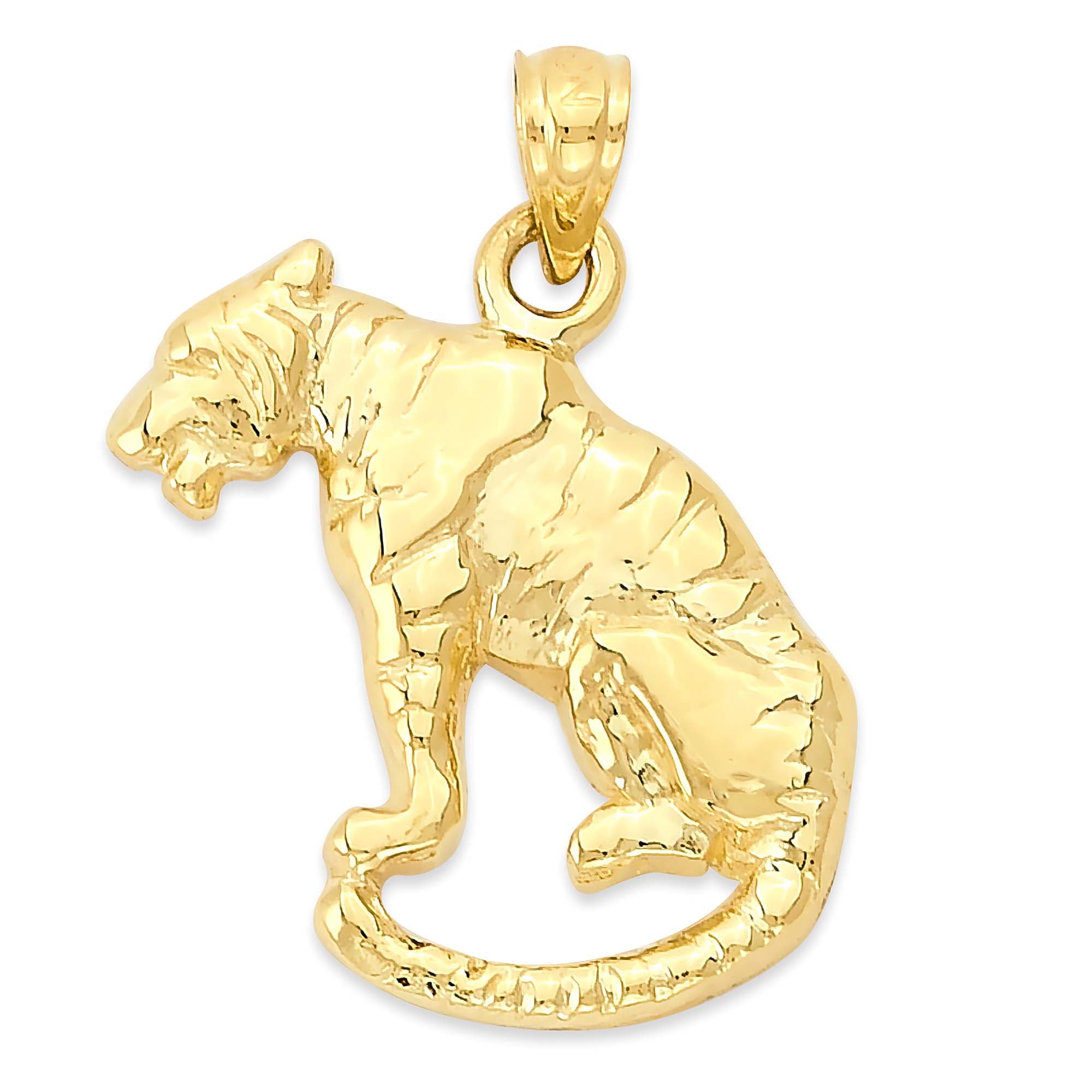 10k Gold Tiger Pendant, Chinese Zodiac Year of the Tiger Jewelry, Her Jewelry, Birthday for Her Walmart.com