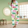 thumbnail image 2 of Women Christmas Outfit Women's Festive Holiday Print Flowy Long Sleeve Sleepwear Pajama Set for Cozy Comfort and Relaxation Yellow 2XL, 2 of 4
