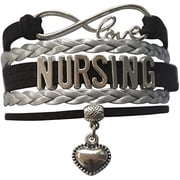 Nurse Bracelet, Nursing Charm Infinity Bracelet for Women - Nurse Jewelry, Perfect Nurse Appreciation, Graduation & Thank You Gifts