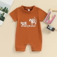 thumbnail image 2 of Bainana Summer Romper For Newborn Baby Cartoon Print Short Sleeve Comfort Fit Bodysuit Casual Girls Boys Crew Neck Clothes Size 0-3 Months, 2 of 4