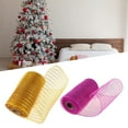 thumbnail image 6 of Sijiali 1 Roll Decorative Mesh Eco-friendly High Toughness Net Yarn Christmas Poly Mesh Ribbon Metallic Strips Decor for Home, 6 of 10