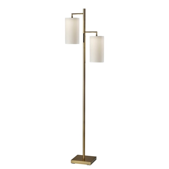 Adesso Matilda 67" 2-Light Touch Dimmable LED Tree Floor Lamp with Recycled Plastic Shade