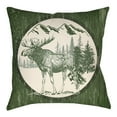 thumbnail image 3 of Surya LGCB-MSE-2020 Lodge Cabin 20" Wide Square Novelty Moose Polyester Outdoor Accent, 3 of 7