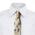 thumbnail image 2 of Tropical Necktie, Hawaiian Exotic Botany Art, Dress Tie, 3.7", Ivory Multicolor, by Ambesonne, 2 of 3