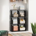 thumbnail image 5 of Seamika Bookshelf,6 Cube Storage Organizer,Bookcase Floor Standing Metal Shelves DIY for Home Office Living Room,Black, 5 of 8