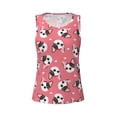 thumbnail image 4 of Xecao French Bulldog Face print women's scoop neck, loose-fit workout tank tops for the gym., 4 of 9