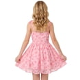 thumbnail image 4 of IBTOM CASTLE Teen Girls Floral Spaghetti Strap Sundress Party Dress | Adjustable Bow V Neck Ruffle Summer Dress, Tween Girls Graduation Dance Dress,Teens Birthday Holiday Dresses Pink, 4 of 7