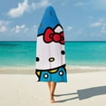 thumbnail image 7 of Hello Kitty Hooded Blanket Poncho, Wearable Hooded Blanket Cozy Soft Warm Plush Fleece Blanket for Adult Women Men, 7 of 7