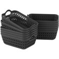 thumbnail image 1 of Zerdyne 12-Pack Mini Plastic Storage Baskets Tray with Handle, Gray Storage Tray, 1 of 7