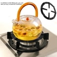 thumbnail image 1 of Peahefy Stainless Iron Black Moka Coffee Pot Shelf Round Stove Burner Support Rack Kitchen Tools, Coffee Pot Rack, Stove Burner Support, 1 of 8