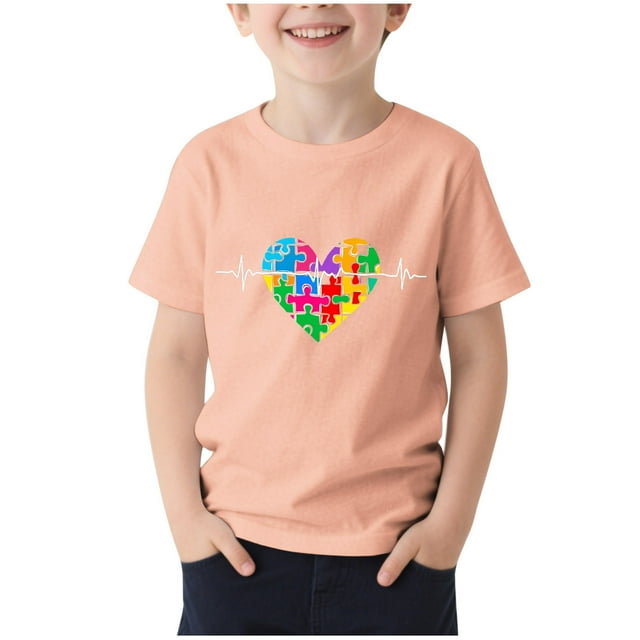 WRKEKC T-Shirts pour Garçons, Hauts d'Été pour Ados, T-Shirt de Sport Ample à Manches Courtes Décontracté à Col Rond Imprimé Graphique pour Garçons et Filles