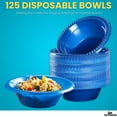 thumbnail image 5 of 1InTheHome Blue Plastic Disposable Party Bowls, Blue Soup Bowls, 125 Pack, 12 Oz, 5 of 6