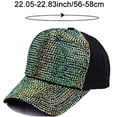 thumbnail image 4 of LINLIN Baseball Hat, Fashion Diamond Studded Baseball Cap Personality Rhinestone Cap Outdoor Sun Shade Cap for Men Women Peaked Cap Sports Cap, 4 of 6