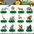 thumbnail image 3 of Artículos de fiesta Yeaqee Jungle Animals, centros de mesa en forma de panal, 3 of 4