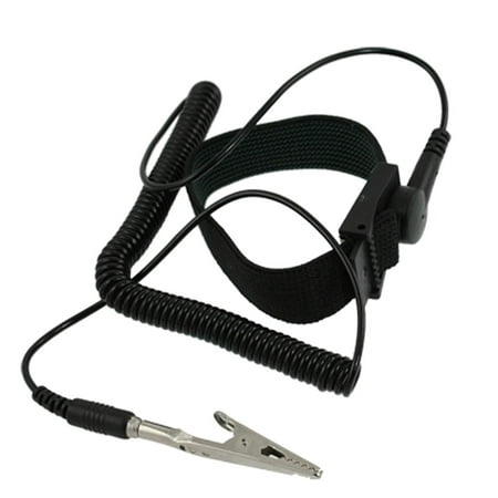 Image of Unique Bargains Black Anti Static ESD Discharge Wrist Strap Band w Alligator Clip