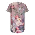 thumbnail image 5 of IROINNID Tops For Women Tunic Tops Casual Printed Short Sleeve Round Neck Pullover Blouse, 5 of 7