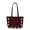 Red, variant on NCY Mini Suede Tote Bag for Women Studded Purse Chocolate Brown Faux Suede Shoulder Bag Vintage Fall Handbag for Travel Work