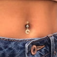 thumbnail image 4 of HOOUN Fashion Belly Navel Rings 26 Letter Women Ring Jewelry Button Stainless Steel-17, 4 of 9