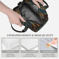 thumbnail image 5 of DouZhe Lunch Bags for Women and Men, Retro Structure Lines Big Bang Prints Reusable Portable Insulated Cooler Waterproof Lunch Tote Bag for Travel Work Picnic, 5 of 7