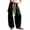 Black, variant on Women's Baggy Wide Leg Harem Pants Drawstring Boho Trousers with Pockets