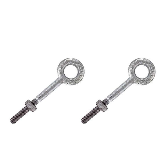Eye Bolts - Galvanized Steel - 1" x 6" - 2 Pack