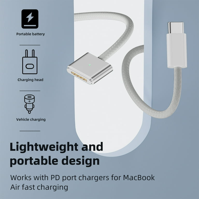 Official Apple USB-C to MagSafe 3 2M Cable and UGREEN 100W Black USB-C 4